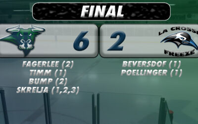 Skrelja Hat Trick Propels Bulls Past Freeze, 6-2