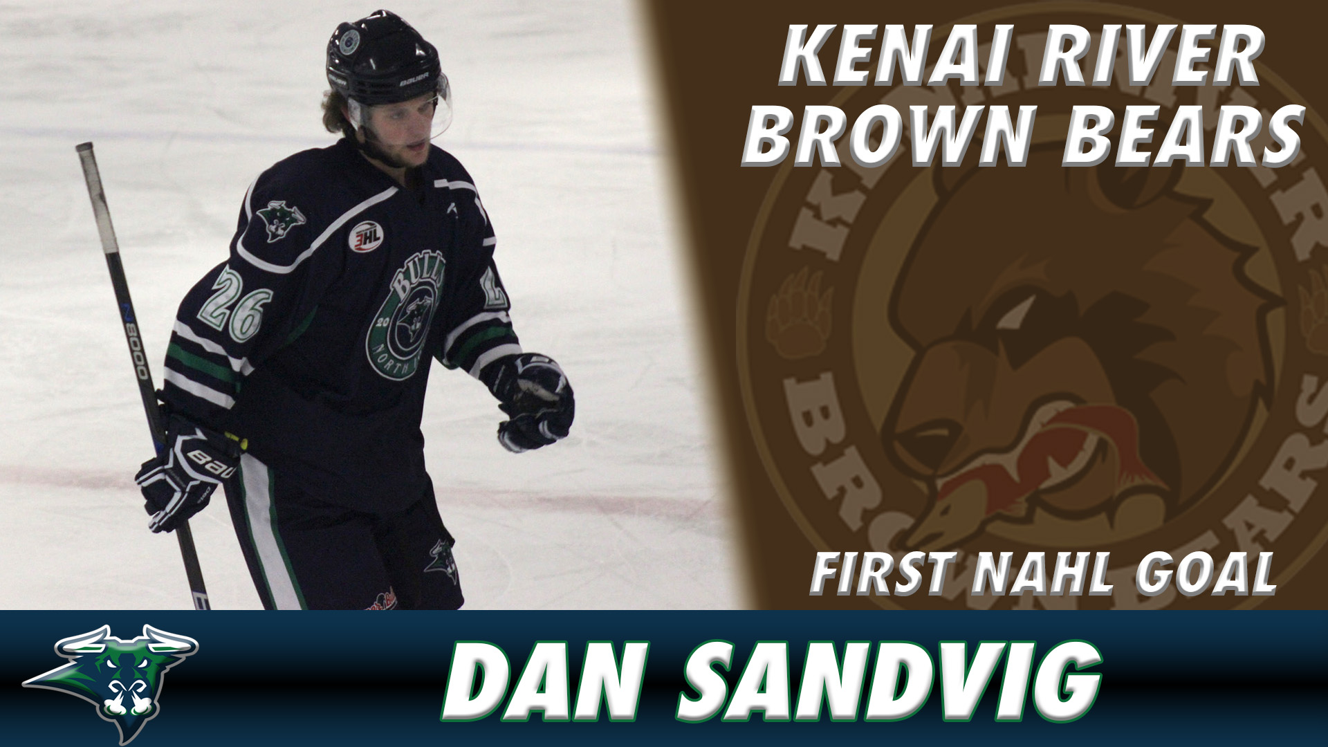 Bulls Commitment Sandvig 1st NAHL goal