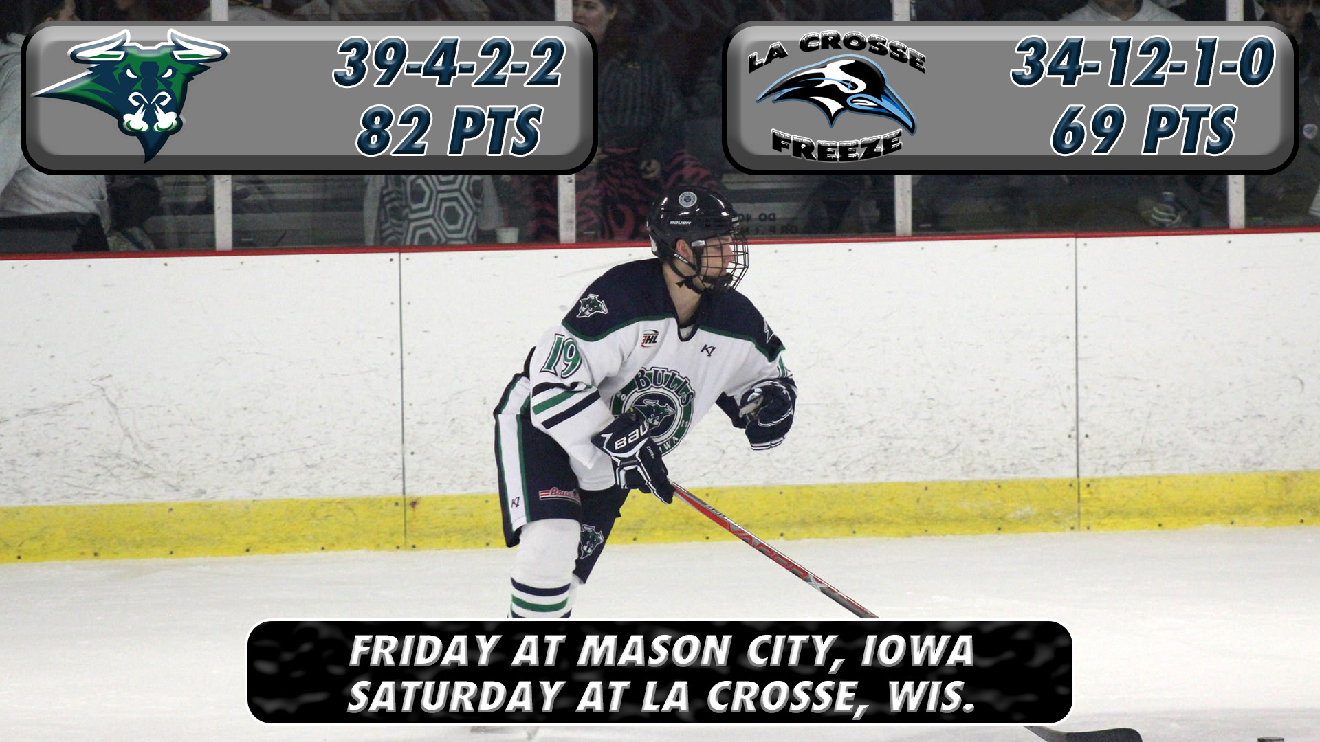 BULLS PREGAME GRAPHIC La Crosse division finals