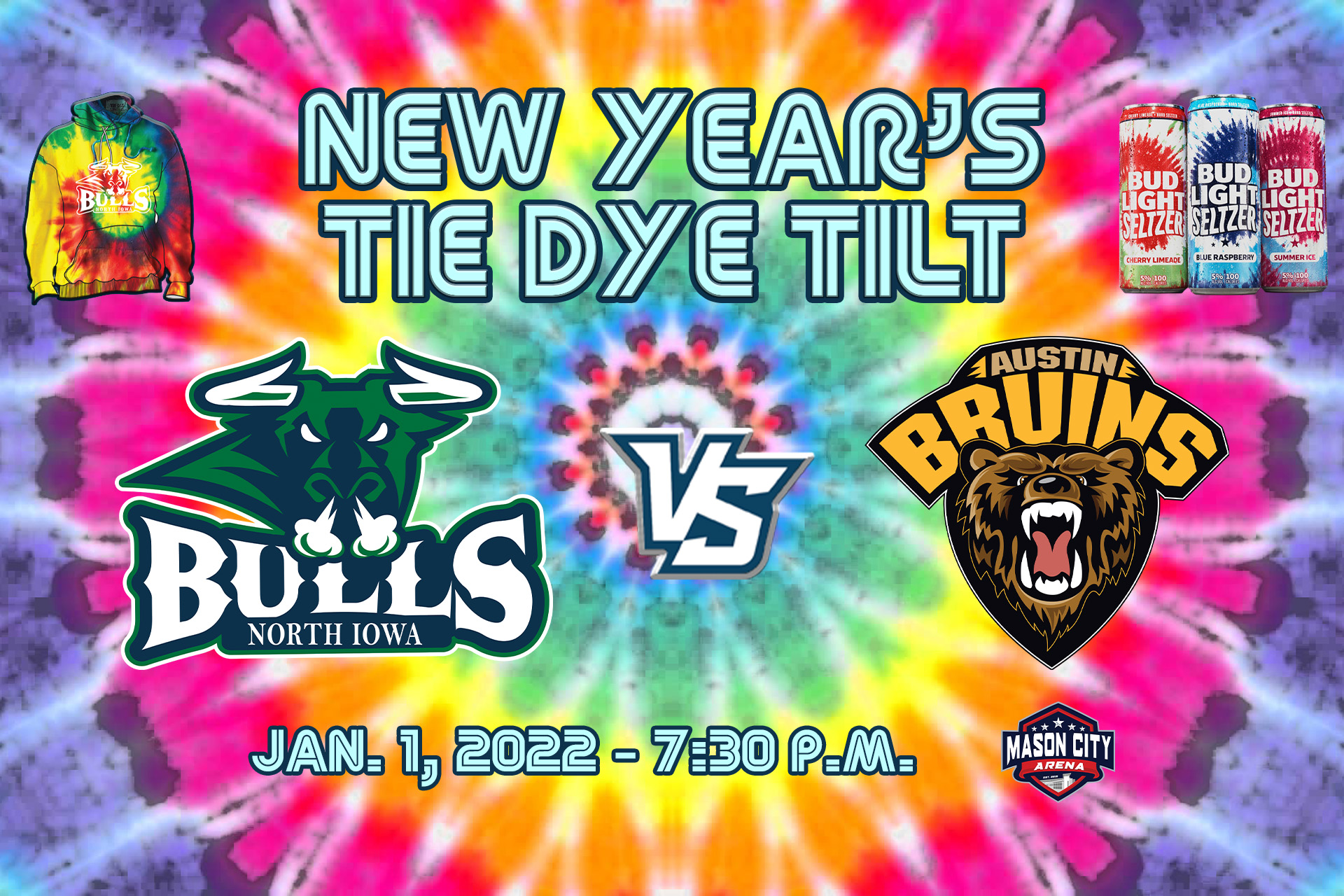Bulls Tie Dye Tilt New Years 2022 web