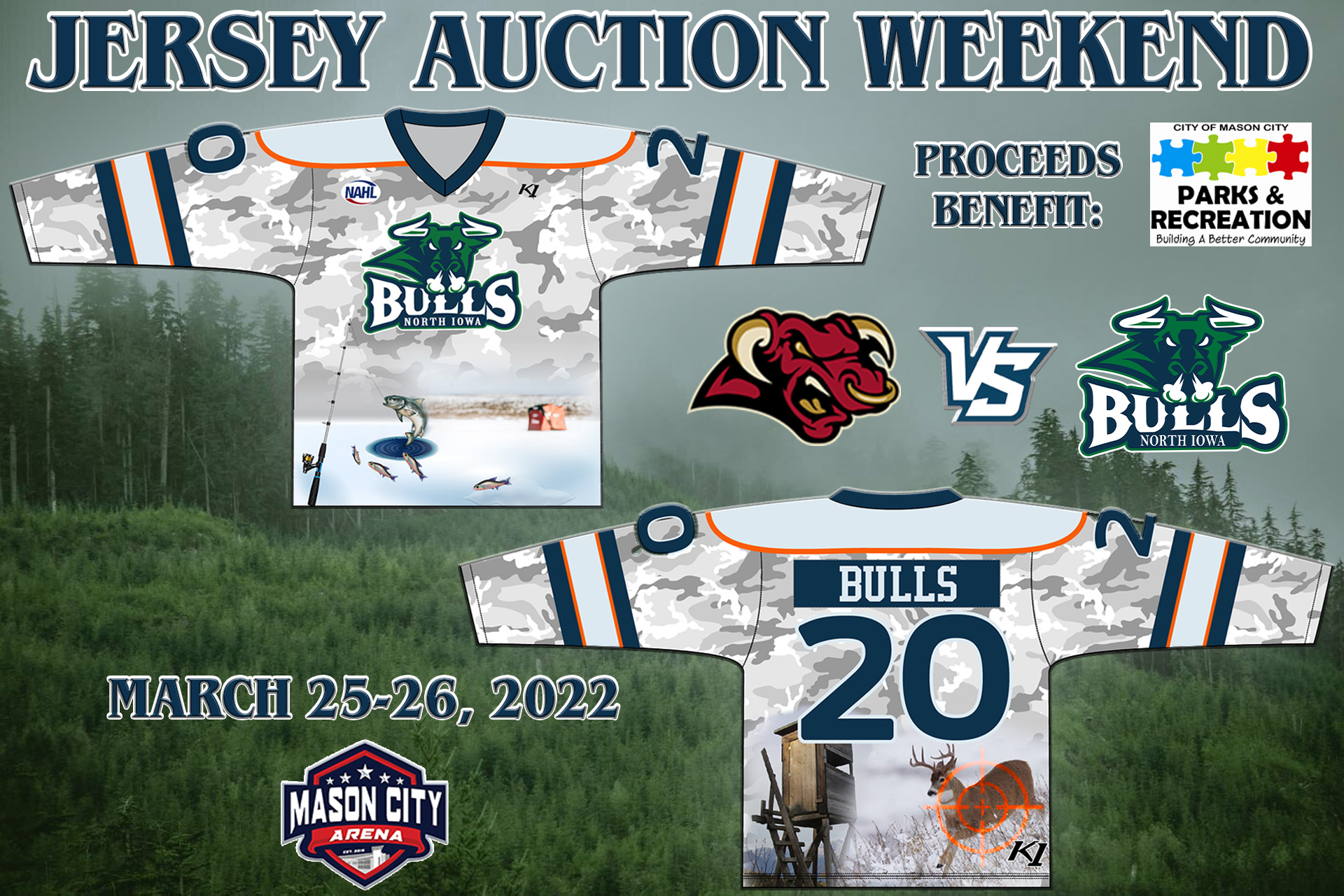 2022 Hunting-Fishing Jersey Auction Reveal W PARKS AND REC