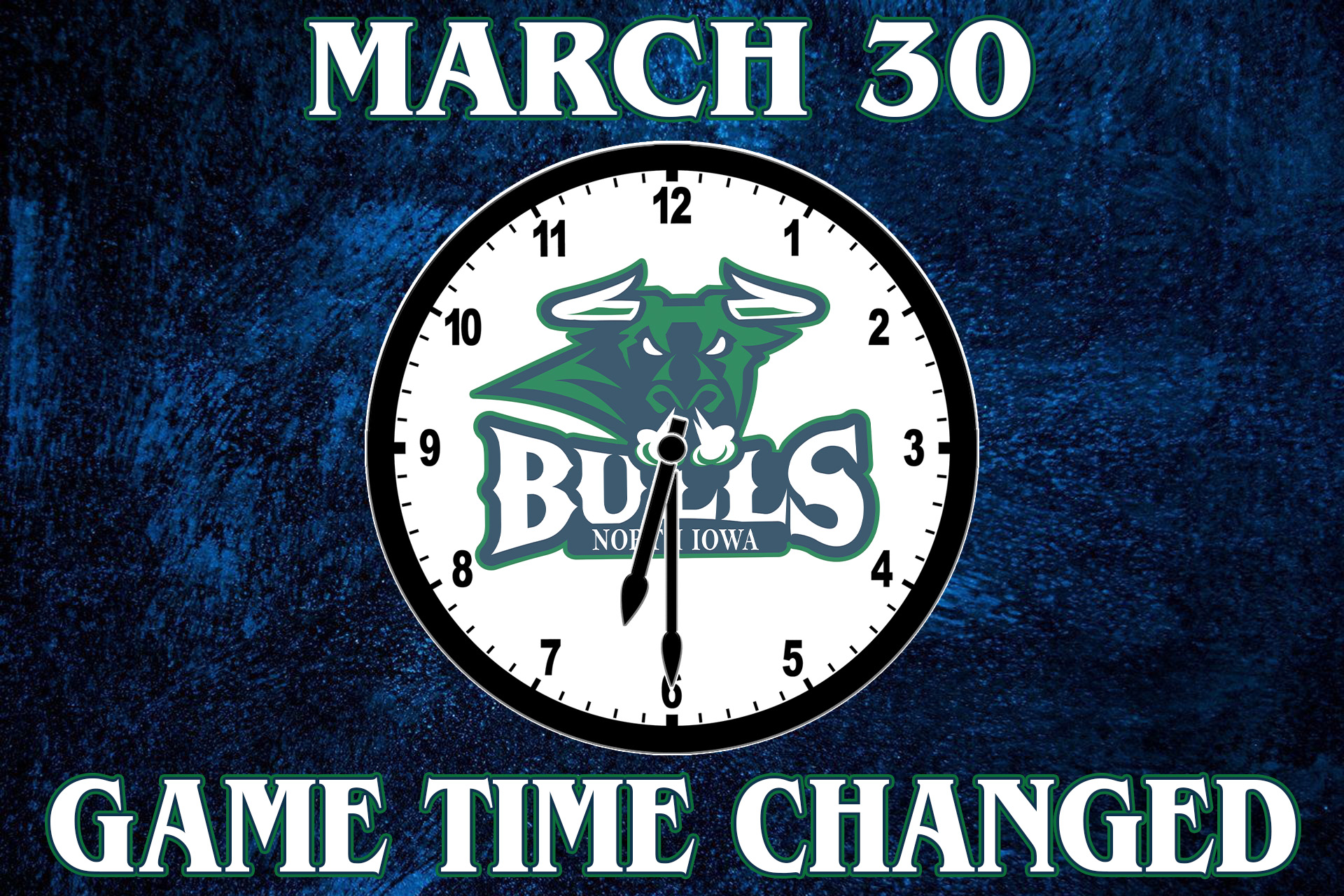 MARCH 30 GAME TIME CHANGE